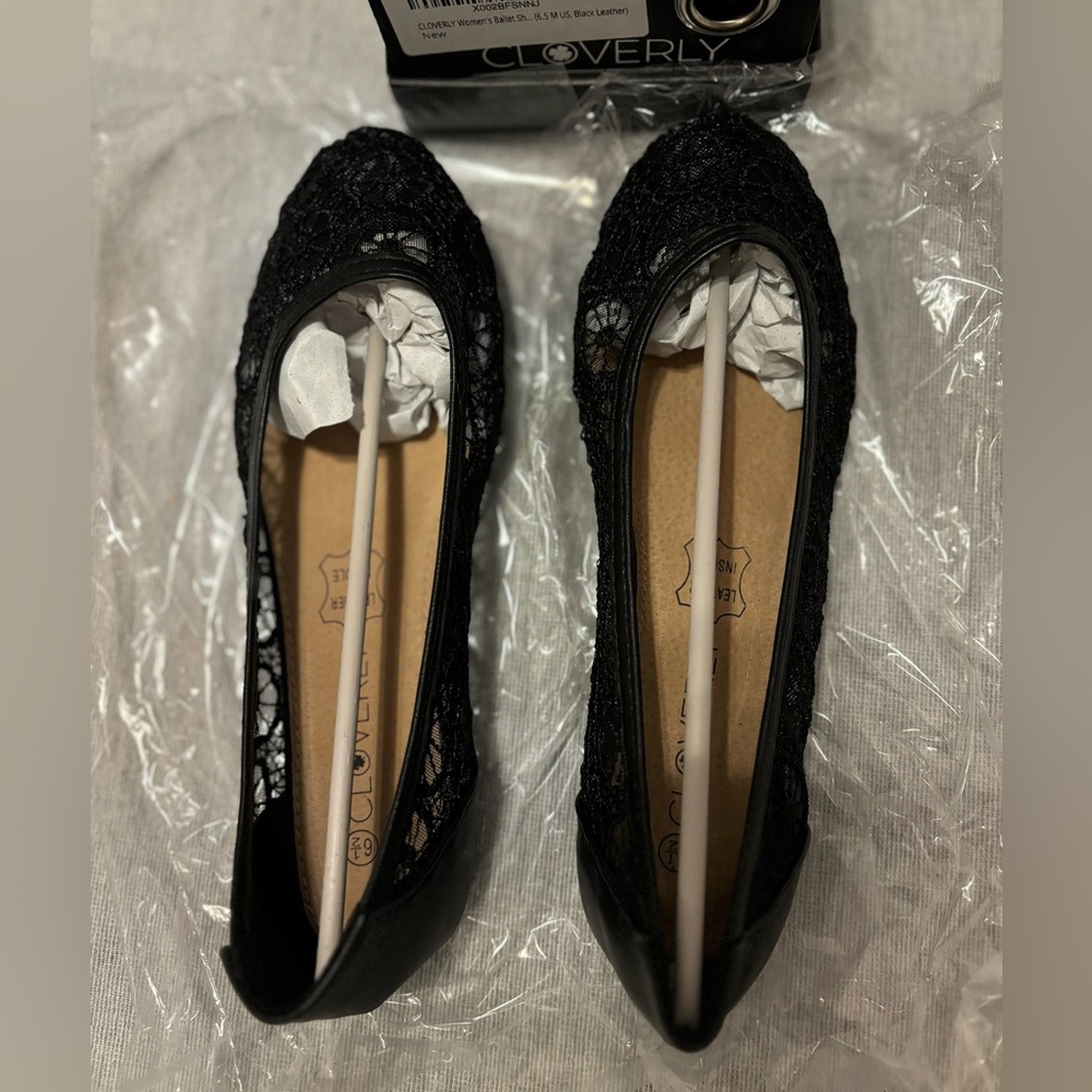 Black Lace Flats
